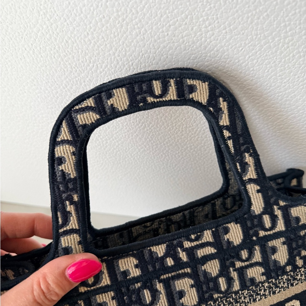 Dior Navy Blue Mini Book Tote Bag - Picture 12 of 12